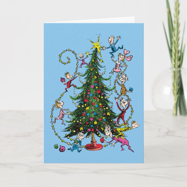 Classic Grinch | Christmas Tree Holiday Photo Card (Front)