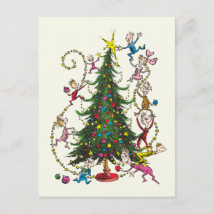 Classic Grinch Christmas Tree Holiday Postcard