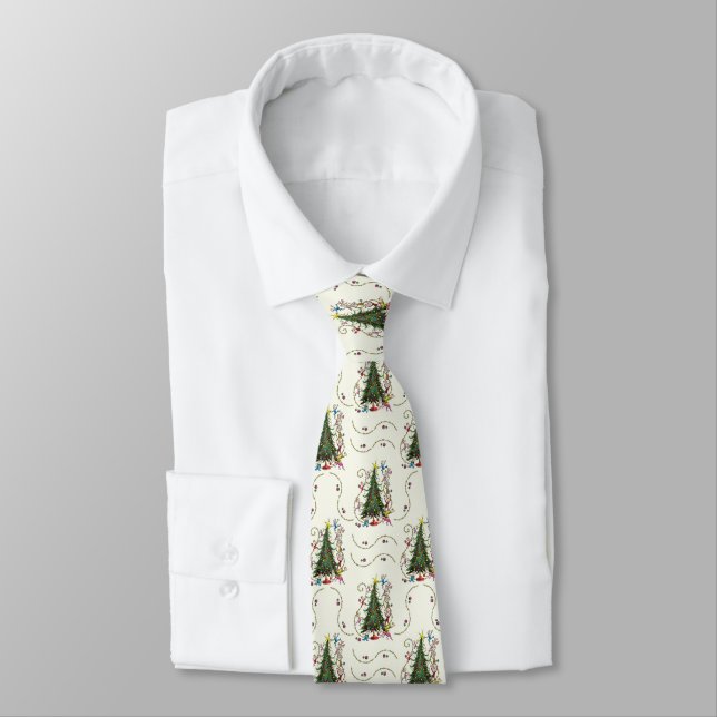 Classic Grinch | Christmas Tree Neck Tie (Tied)