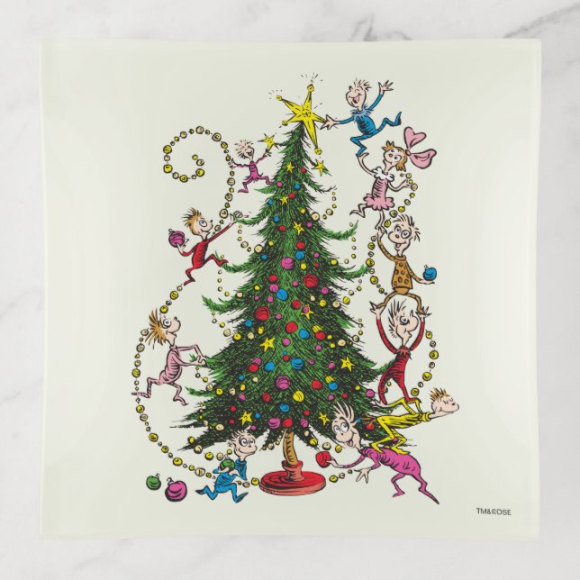 Classic Grinch | Christmas Tree Trinket Tray (Front)