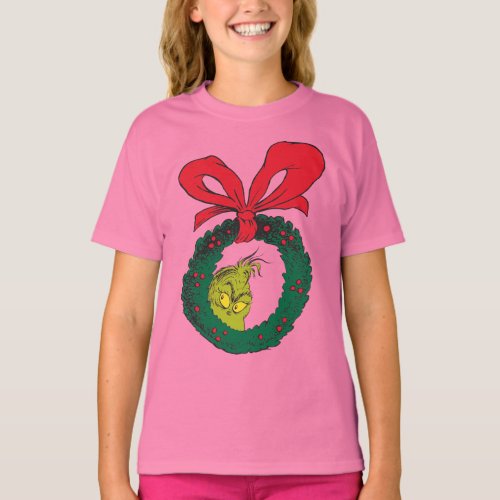 Classic Grinch  Christmas Wreath T_Shirt