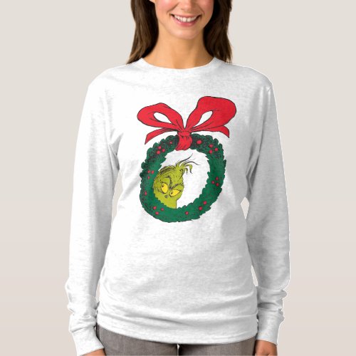 Classic Grinch  Christmas Wreath T_Shirt