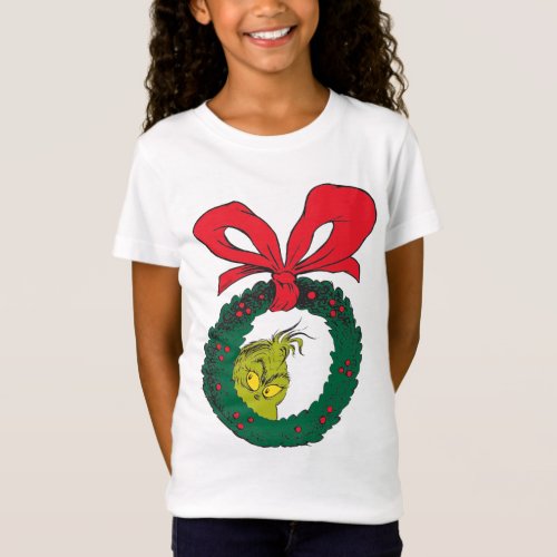 Classic Grinch  Christmas Wreath T_Shirt