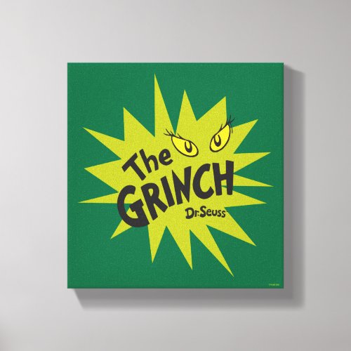 Classic Grinch  Green Starburst Canvas Print