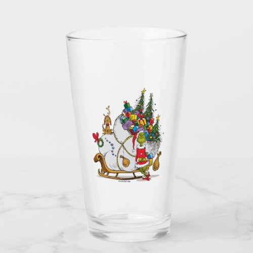 Classic Grinch  Grinch  Max with Sleigh Glass