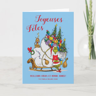 Classic Grinch Grinch & Max with Sleigh Holiday Card