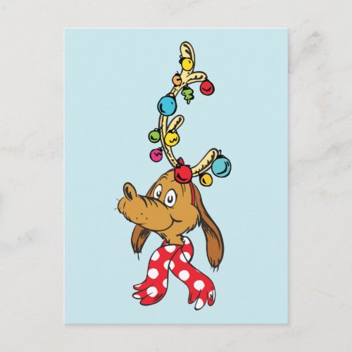 Classic Grinch  Max _ Happy Wholidays Holiday Postcard