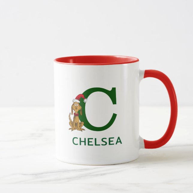 Classic Grinch Max | Name & Monogram C Mug (Right)