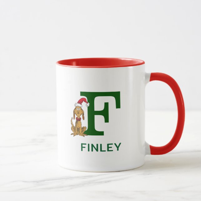 Classic Grinch Max | Name & Monogram F Mug (Right)