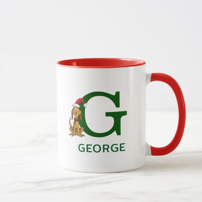 Classic Grinch Max | Name & Monogram G Mug (Right)