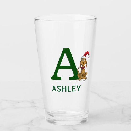 Classic Grinch Max  Name  Monogram Glass