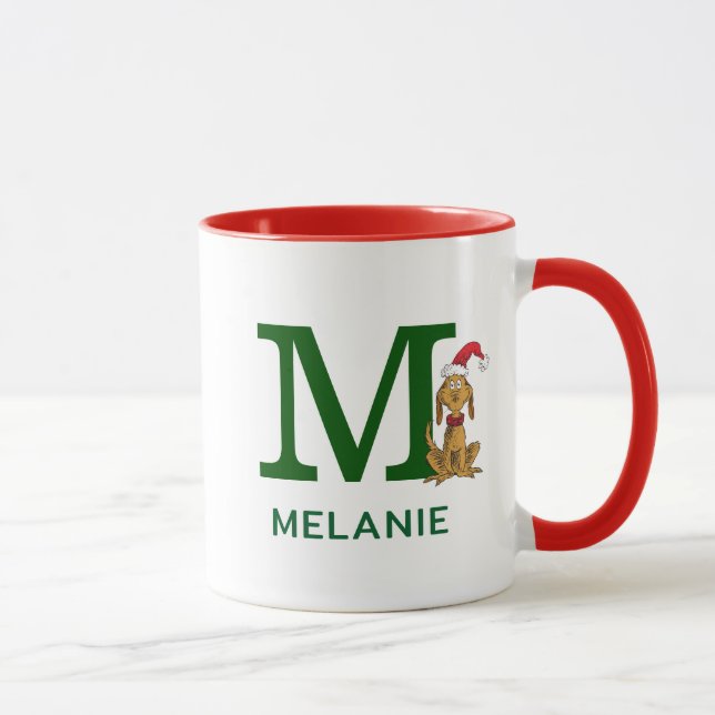 Classic Grinch Max | Name & Monogram M Mug (Right)