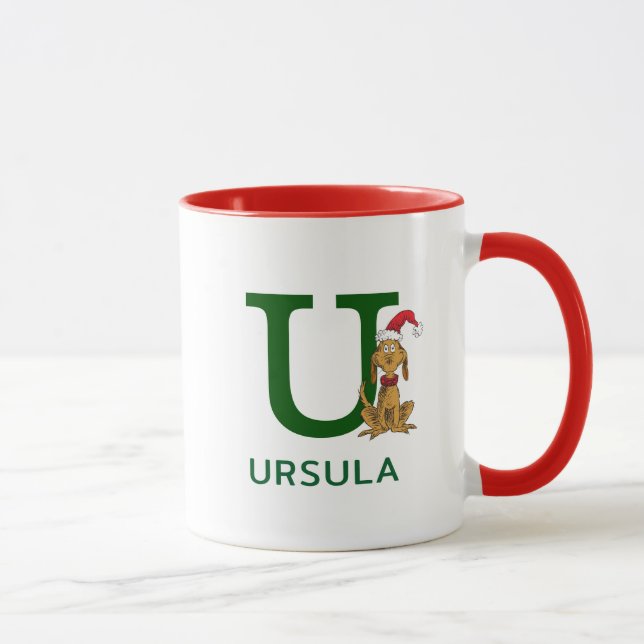 Classic Grinch Max | Name & Monogram U Mug (Right)