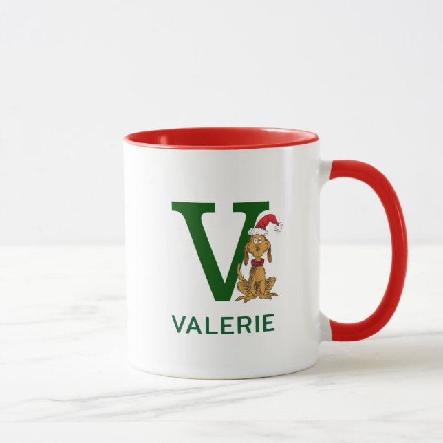 Classic Grinch Max | Name & Monogram V Mug (Right)
