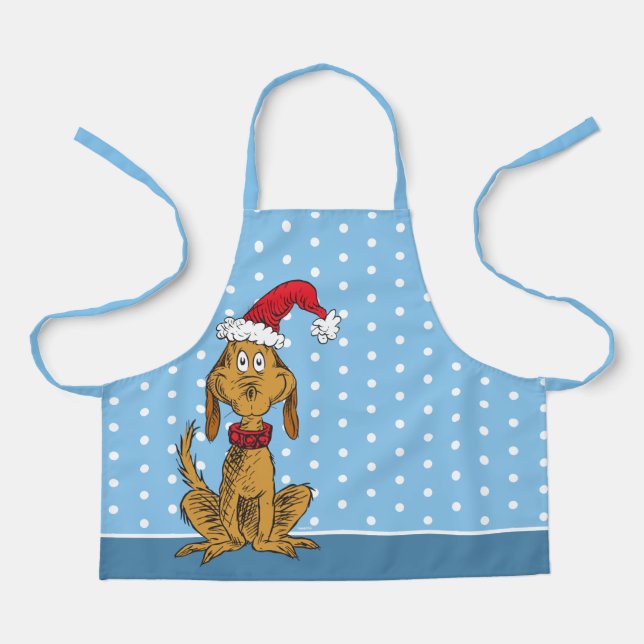 Classic Grinch | Max - Santa Hat Apron (Front)
