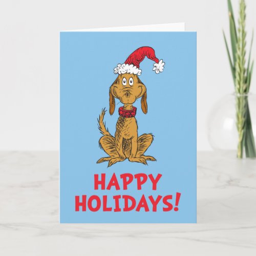 Classic Grinch  Max _ Santa Hat Holiday Card