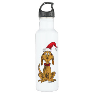 Classic Grinch Max - Santa Hat Stainless Steel Water Bottle