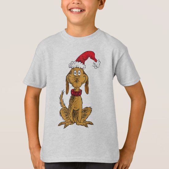Classic Grinch | Max - Santa Hat T-Shirt