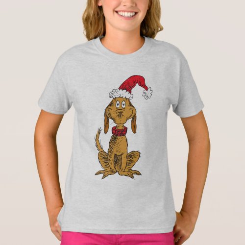 Classic Grinch  Max _ Santa Hat T_Shirt