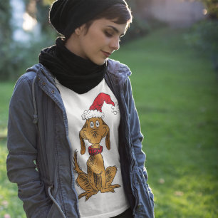 Classic Grinch   Max - Santa Hat T-Shirt
