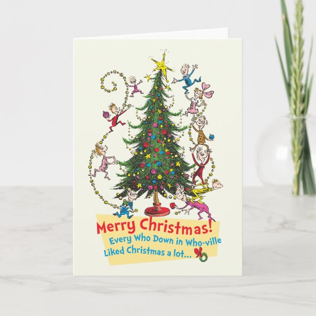 Classic Grinch | Merry Christmas! Holiday Card (Front)