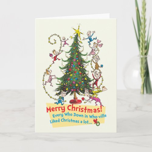Classic Grinch  Merry Christmas Holiday Card
