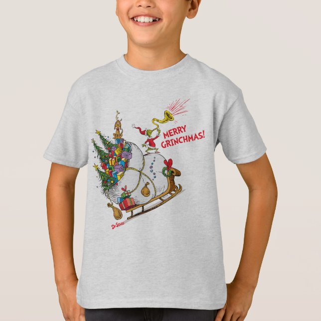 Classic Grinch | Merry Grinchmas! T-Shirt (Front)