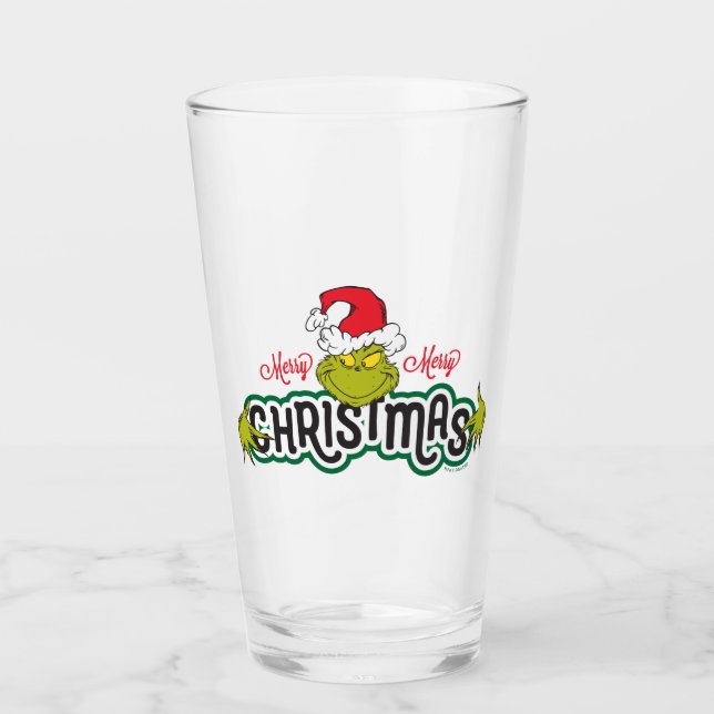 Classic Grinch | Merry Merry Christmas Glass (Front)