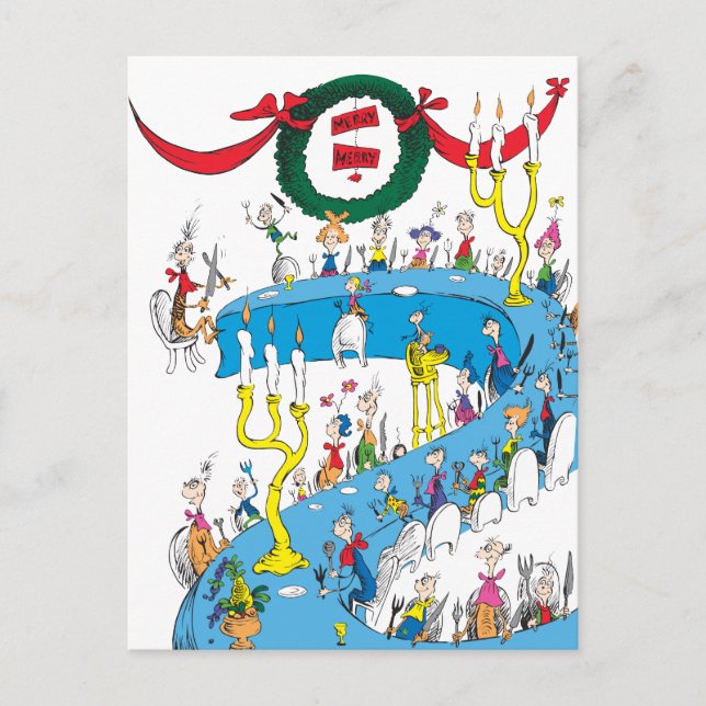 Classic Grinch | Merry Merry Feast Holiday Postcard (Front)