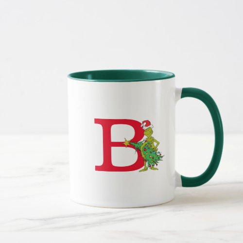 Classic Grinch  Naughty Monogram B Mug