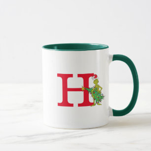 Classic Grinch Naughty Monogram H Mug