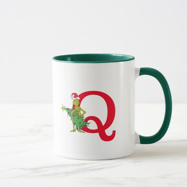 Classic Grinch | Naughty Monogram Q Mug (Right)