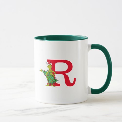 Classic Grinch  Naughty Monogram R Mug