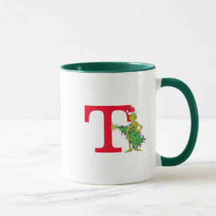 Classic Grinch Naughty Monogram T Mug