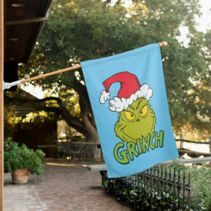 Classic Grinch   Naughty or Nice House Flag