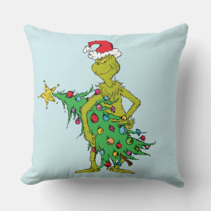 Classic Grinch Naughty Throw Pillow