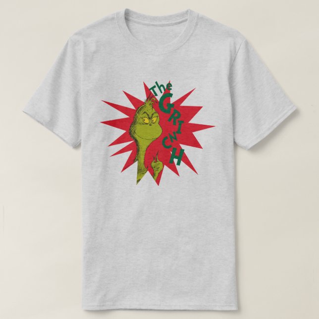 Classic Grinch | Red Starburst T-Shirt (Design Front)
