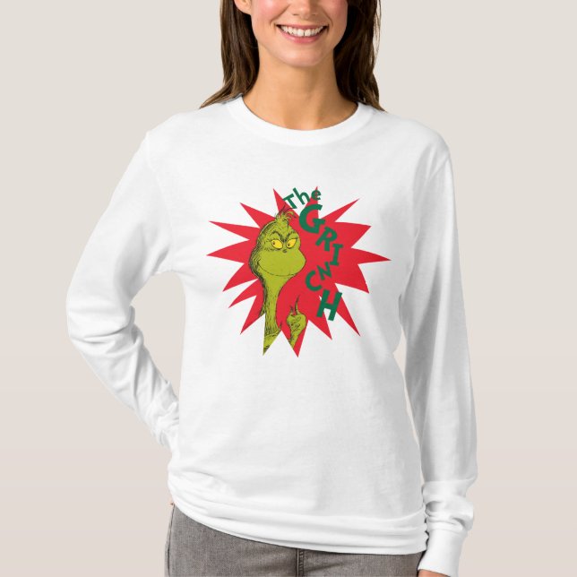 Classic Grinch | Red Starburst T-Shirt (Front)