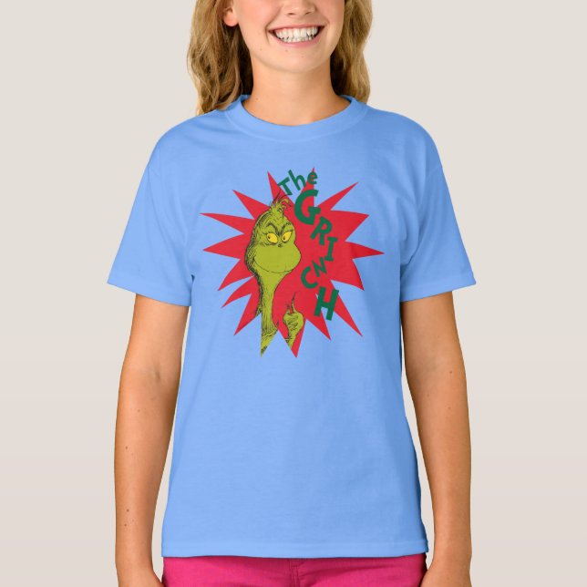 Classic Grinch | Red Starburst T-Shirt (Front)