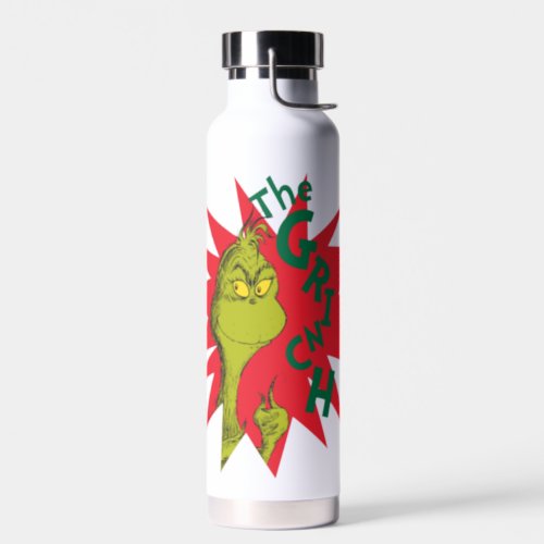 Classic Grinch  Red Starburst Water Bottle