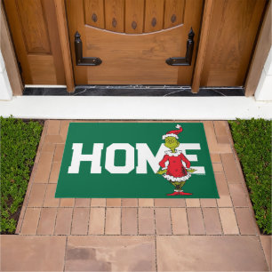Classic Grinch   Santa Claus Doormat