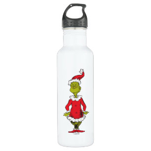 Classic Grinch Santa Claus Water Bottle