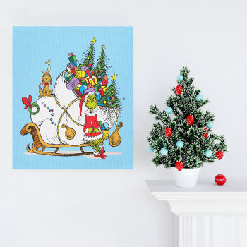 Classic Grinch | The Grinch & Max Runaway Sleigh Canvas Print by DrSeussShop at Zazzle