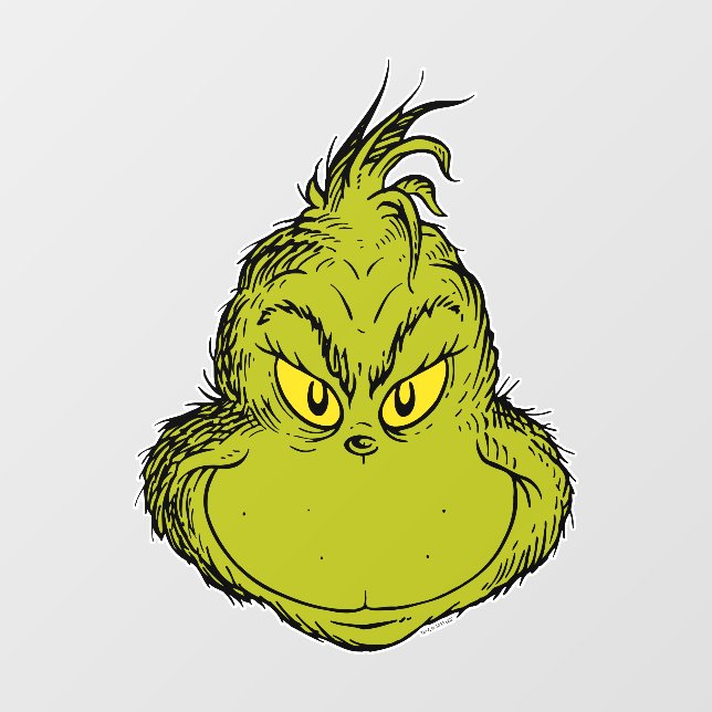 Classic Grinch Wall Decal (Front)