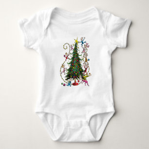 Classic Grinch Whoville Christmas Tree Baby Bodysuit