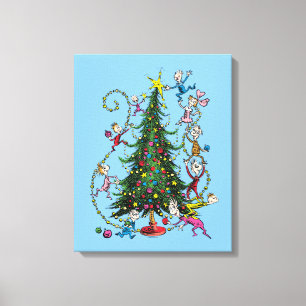 Classic Grinch   Whoville Christmas Tree Canvas Print