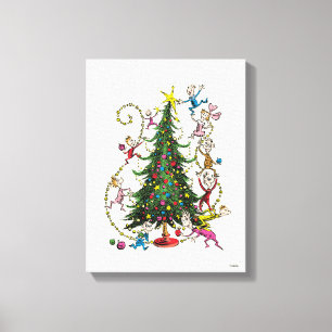 Classic Grinch Whoville Christmas Tree Canvas Print