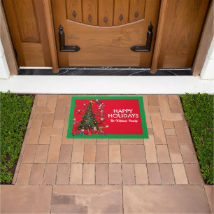 Classic Grinch Whoville Christmas Tree Doormat