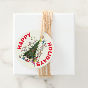 Classic Grinch Whoville Christmas Tree Favor Tags