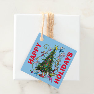 Classic Grinch Whoville Christmas Tree Favor Tags